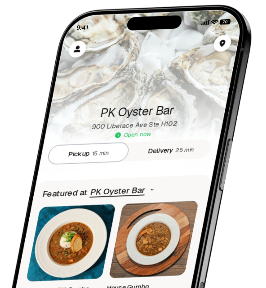 PK Oyster Bar app preview